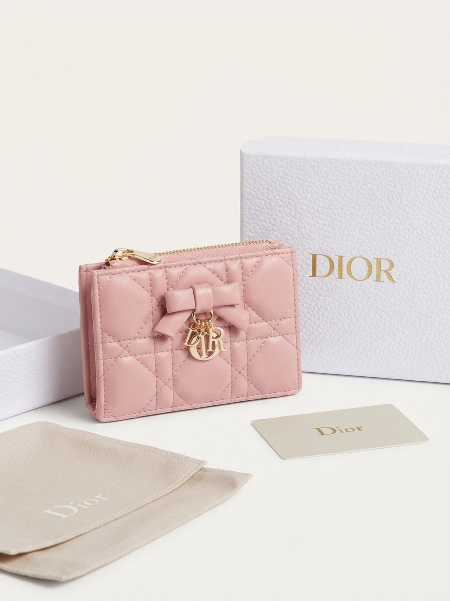 Dior Qixi Lady Dior Dahlia Wallet