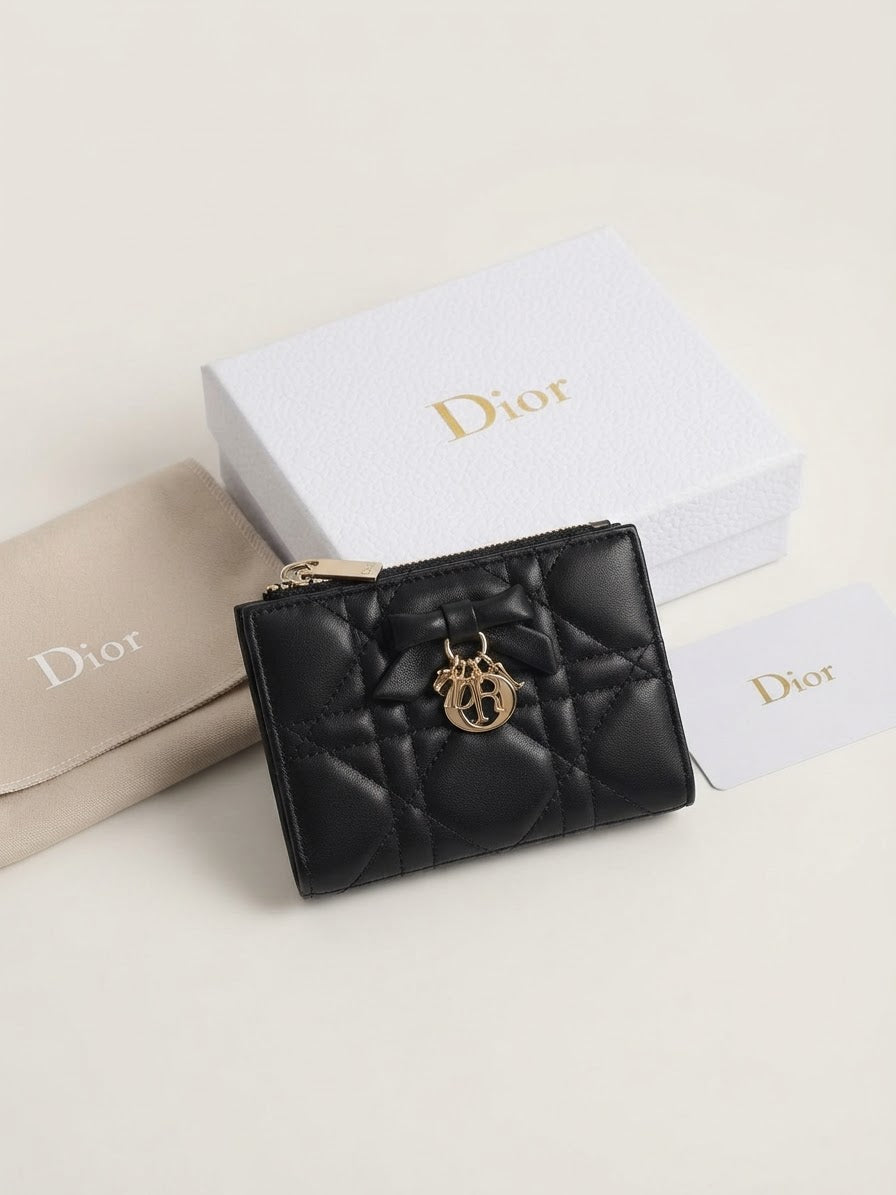 Dior Qixi Lady Dior Dahlia Wallet