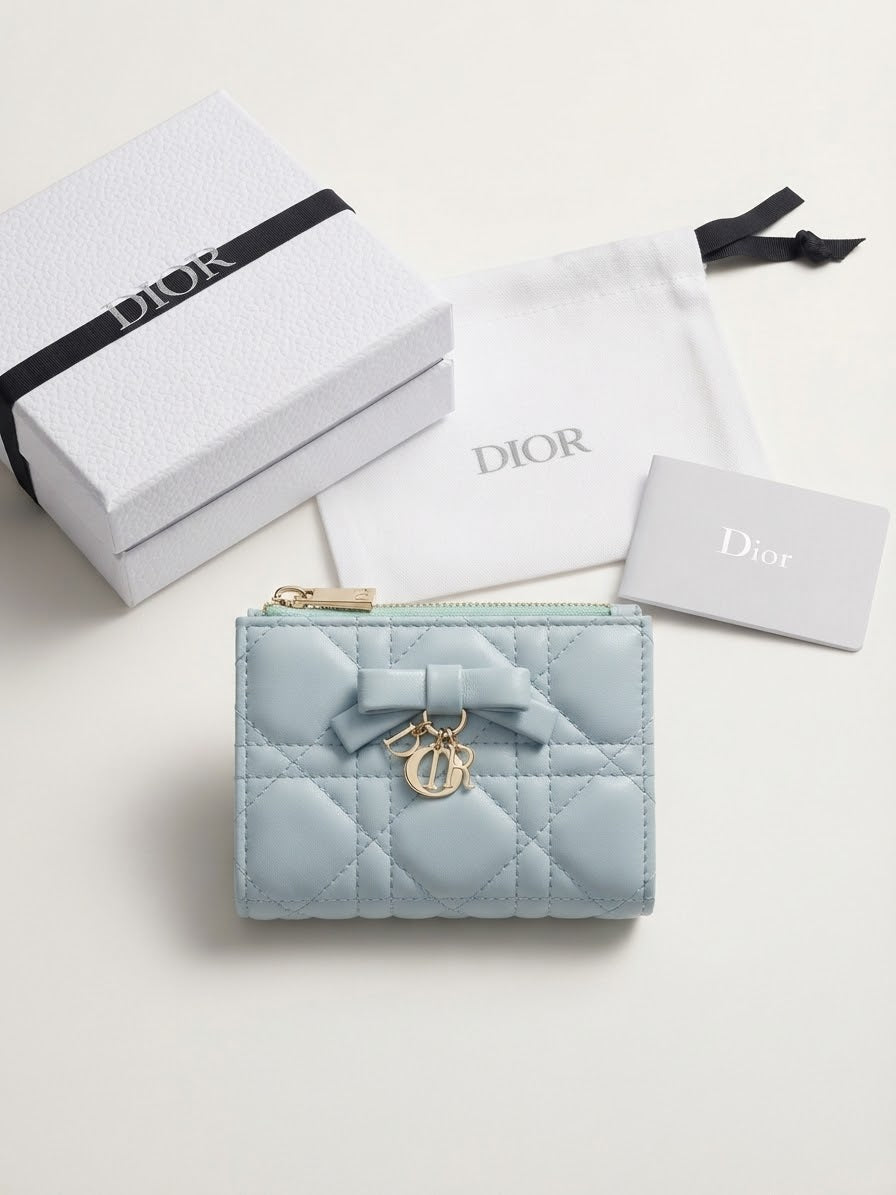 Dior Qixi Lady Dior Dahlia Wallet