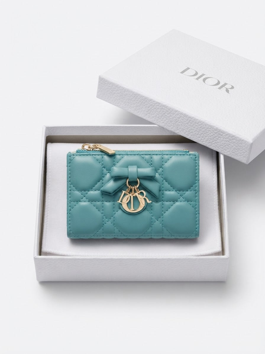 Dior Qixi Lady Dior Dahlia Wallet