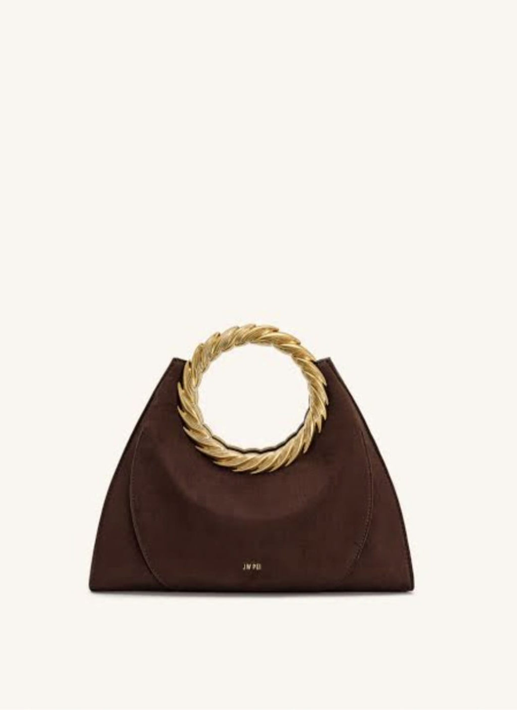 Amiya Leaf Handle Sculpture Bag - Brown