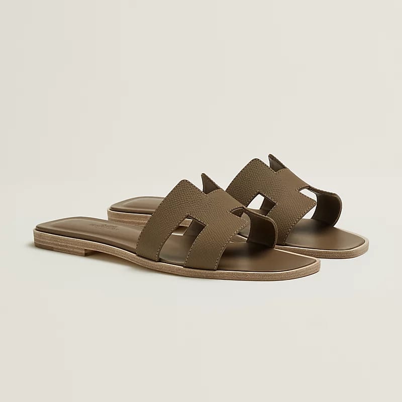 Hermès women's leather Slide