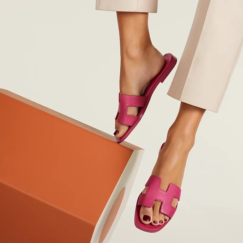 Hermès women's leather Slide