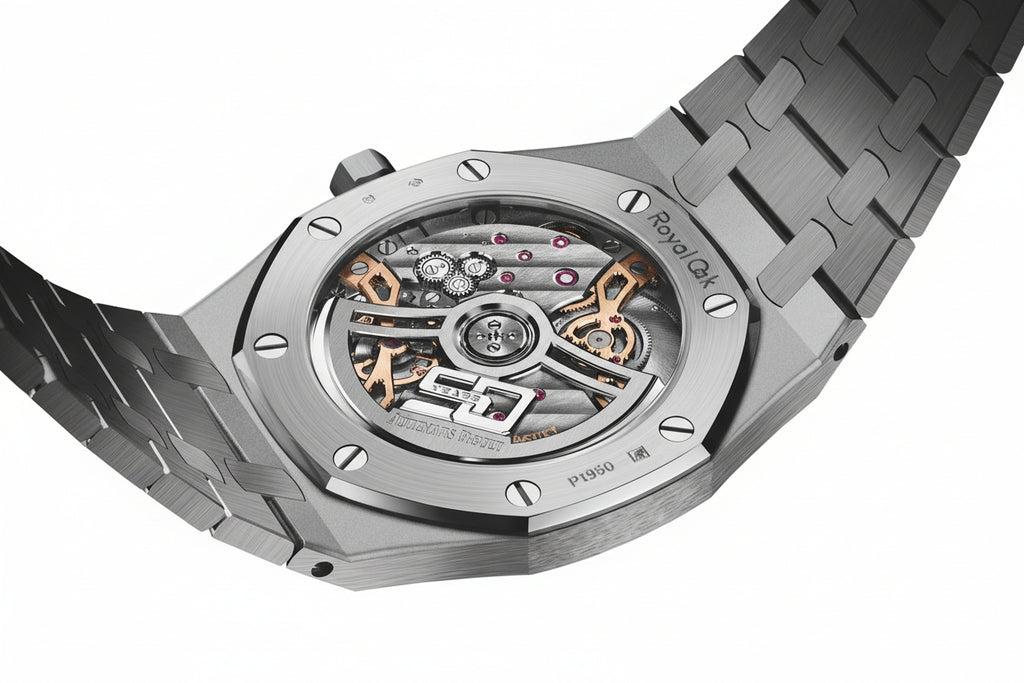 AP-Royal OAK 39 MM Smoked Green Dial Platnium Jumbo Extra Thin
