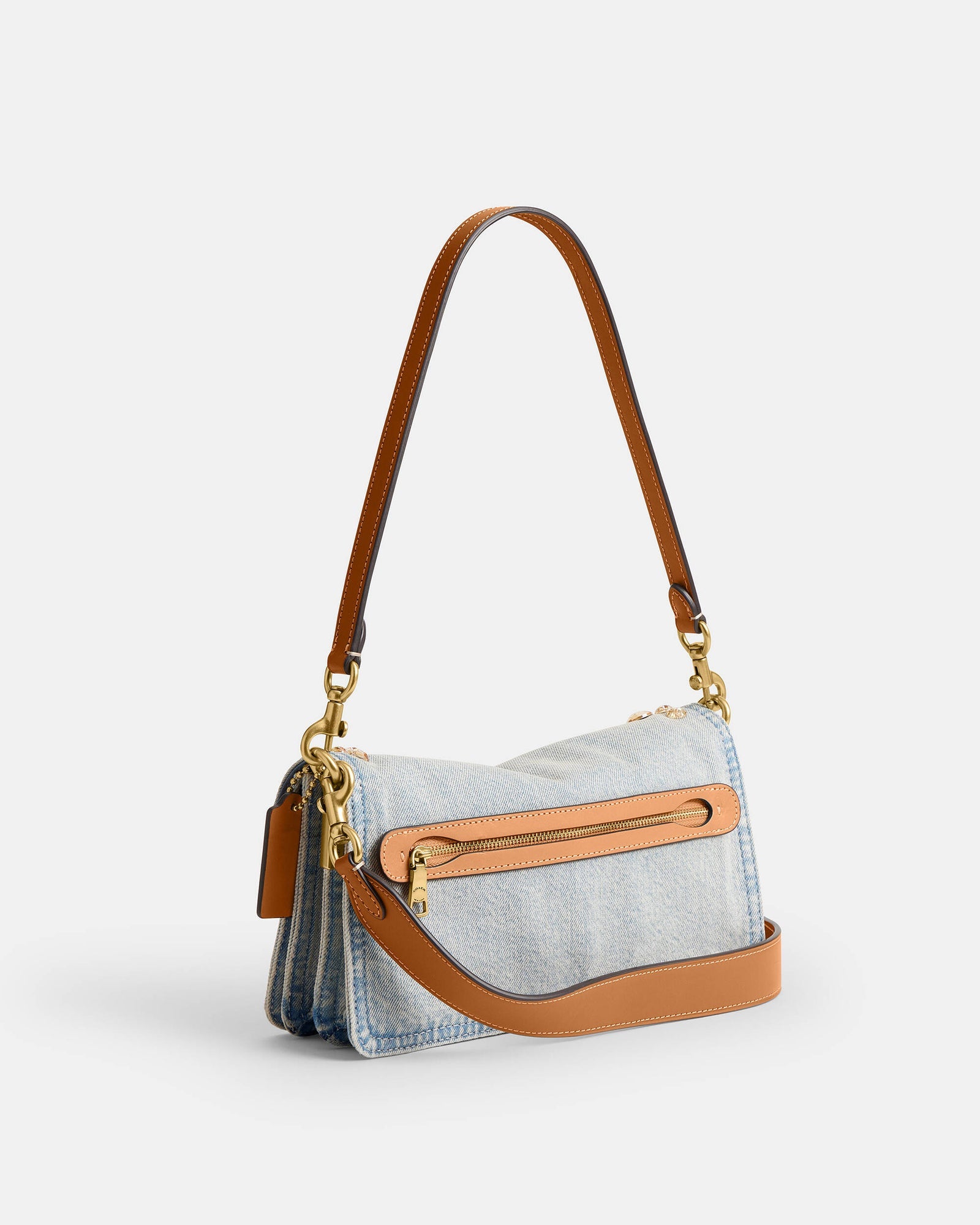 Crystal Denim Tabby Shoulder Bag 26
