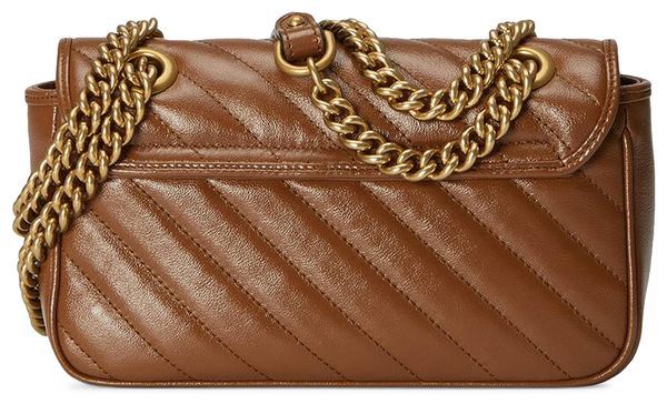 Gucci GG Marmont Mini Matelassé Shoulder Bag 'Brown'