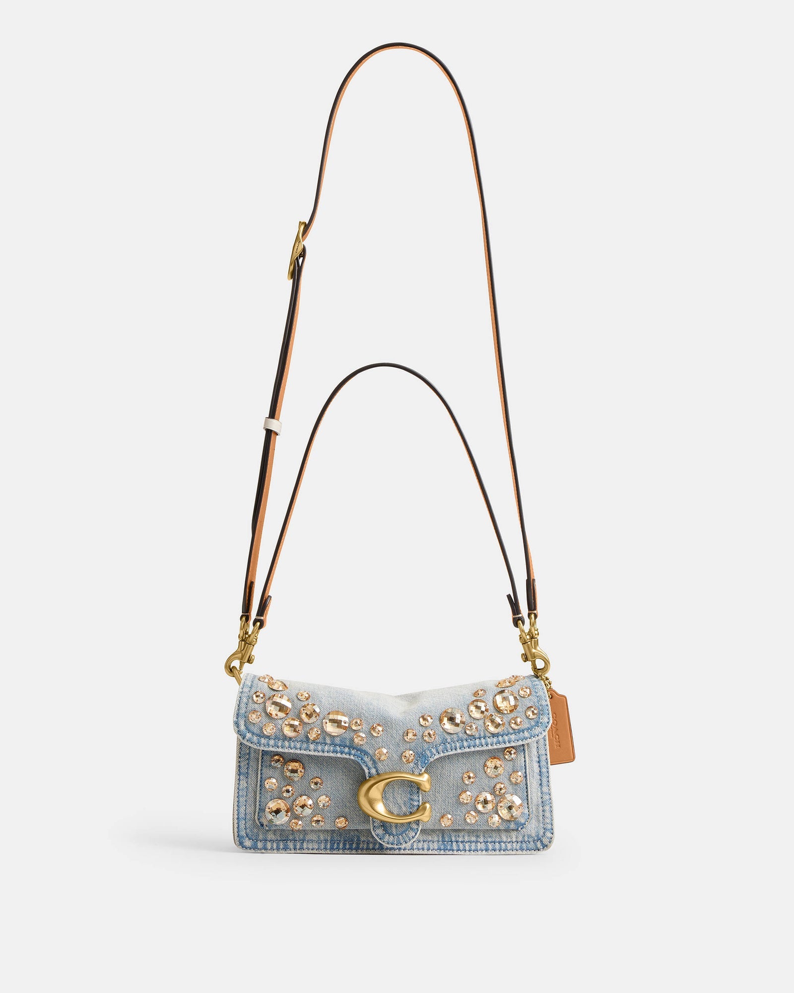 Crystal Denim Tabby Shoulder Bag 26