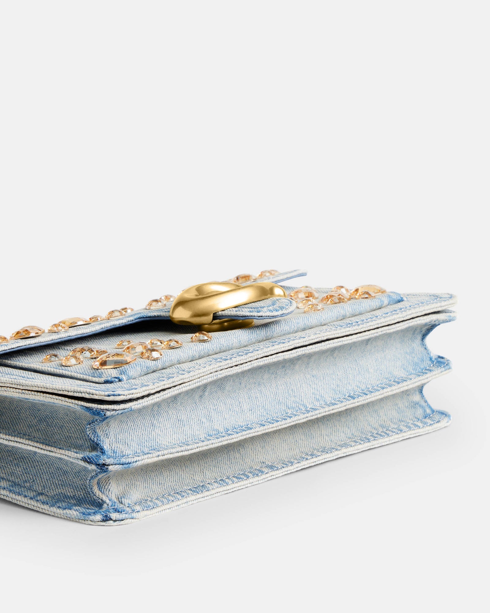 Crystal Denim Tabby Shoulder Bag 26