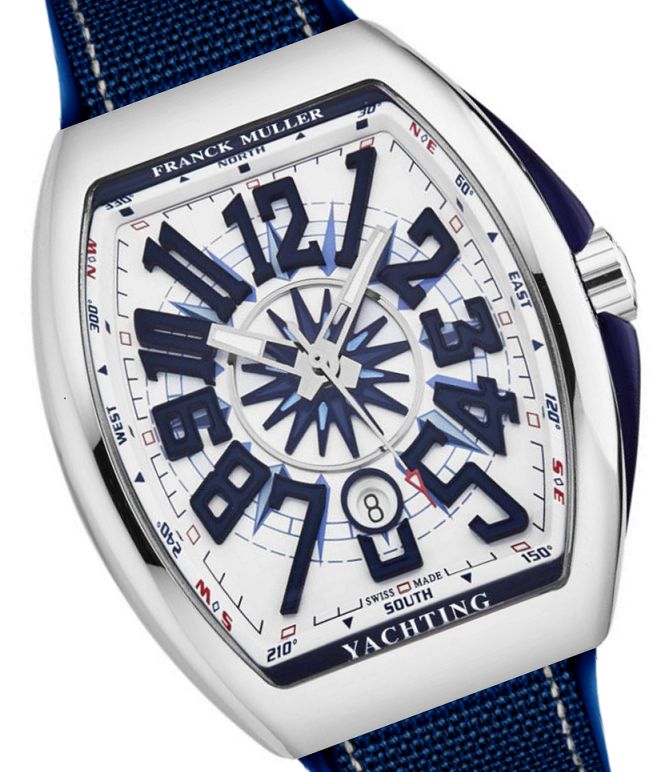 FRANCK MULLER YACHTING WHITE DIAL BLUE STRAP